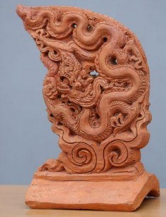 Lá đề hình rồng thời Lý – Trần Ngói úp nóc mái gắn lá đề trang trí chim 8