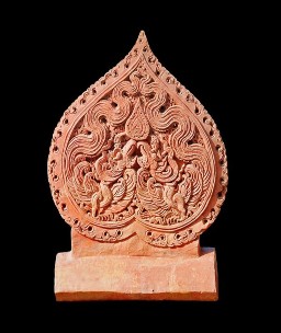 Lá đề hình rồng thời Lý – Trần Ngói úp nóc mái gắn lá đề trang trí chim 9