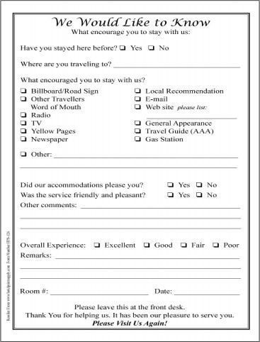 Hình 48 Phiếu nhận xét của khách Guest Comment Hóa đơn GTGT đặc thù Để thuận 2