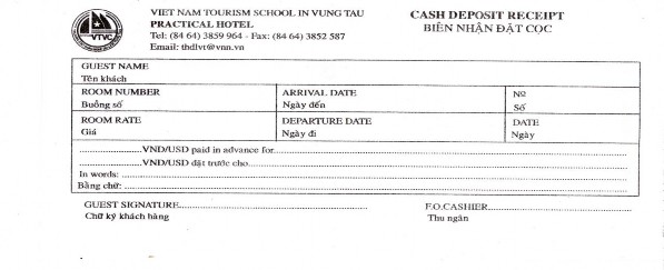 Hình 69 Biên nhận đặt cọc Hồ sơ thanh toán của khách lẻ được chuẩn bị 3