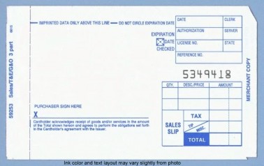 Hình 40 Hóa đơn thanh toán thẻ tín dụng sales slip cà bằng máy cơ học Với sự 10