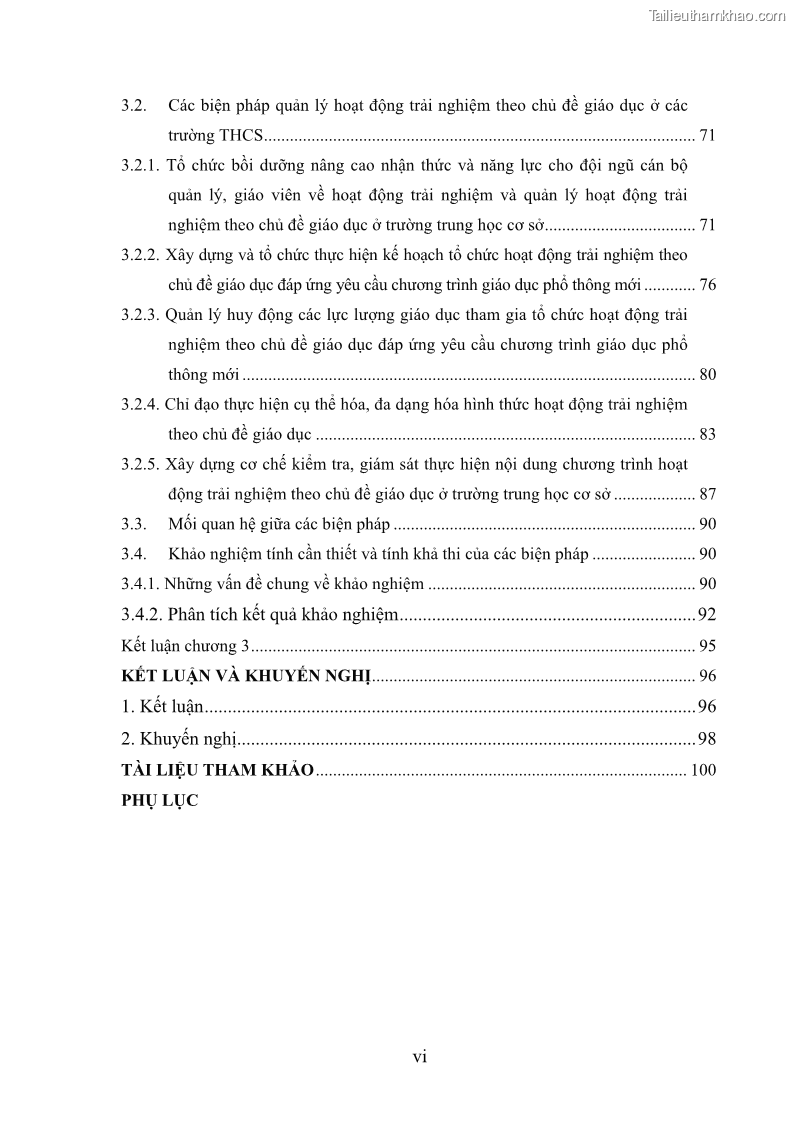 Luận văn thạc sĩ khoa học giáo dục Quản lý hoạt động trải nghiệm theo chủ đề giáo dục ở các trường trung học cơ sở huyện Hiệp Hòa tỉnh Bắc Giang - 1 Trang 8