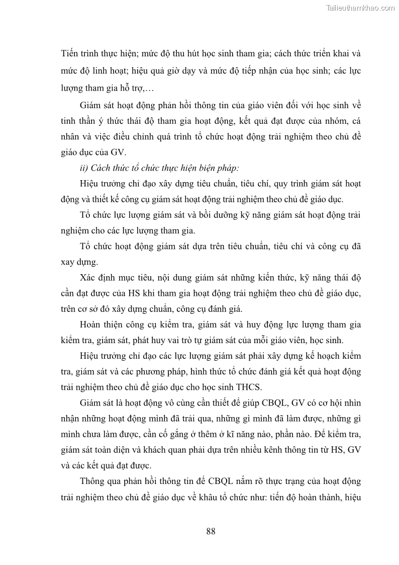 Luận văn thạc sĩ khoa học giáo dục Quản lý hoạt động trải nghiệm theo chủ đề giáo dục ở các trường trung học cơ sở huyện Hiệp Hòa tỉnh Bắc Giang - 9 Trang 99