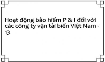 Hoạt động bảo hiểm P & I đối với các công ty vận tải biển Việt Nam - 13