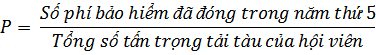 B10 Tính phí bảo hiểm đóng trước của Hội viên năm nghiệp vụ năm thứ 6 20