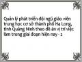 Quản lý phát triển đội ngũ giáo viên trung học cơ sở thành phố Hạ Long, tỉnh Quảng Ninh theo đề án vị trí việc làm trong giai đoạn hiện nay - 2