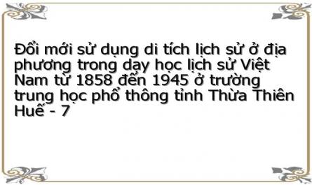Giá Trị Của Hệ Thống Dtls Ở Thừa Thiên Huế Liên Quan Đến Lịch Sử Việt Nam Từ 1858 Đến