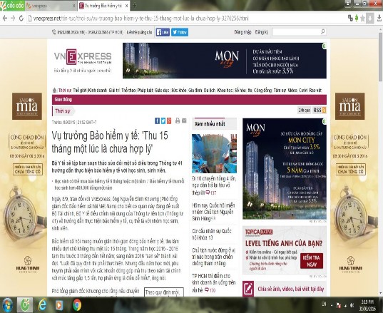 Vấn đề đổi mới việc thực hiện Bảo hiểm y tế học sinh, sinh viên trên báo in và báo điện tử ở Việt Nam hiện nay - 18 13