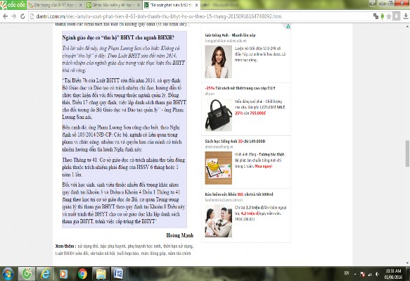 Vấn đề đổi mới việc thực hiện Bảo hiểm y tế học sinh, sinh viên trên báo in và báo điện tử ở Việt Nam hiện nay - 18 15