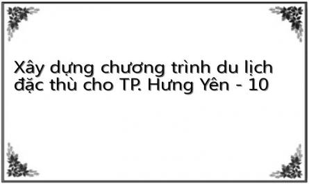 Xây dựng chương trình du lịch đặc thù cho TP. Hưng Yên - 10