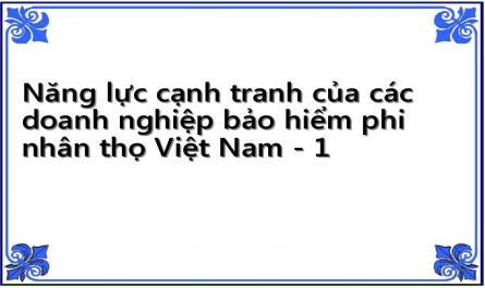 Năng lực cạnh tranh của các doanh nghiệp bảo hiểm phi nhân thọ Việt Nam - 1