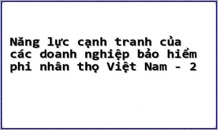 Năng lực cạnh tranh của các doanh nghiệp bảo hiểm phi nhân thọ Việt Nam - 2