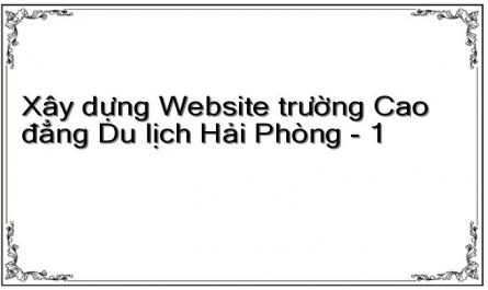 Xây dựng Website trường Cao đẳng Du lịch Hải Phòng - 1