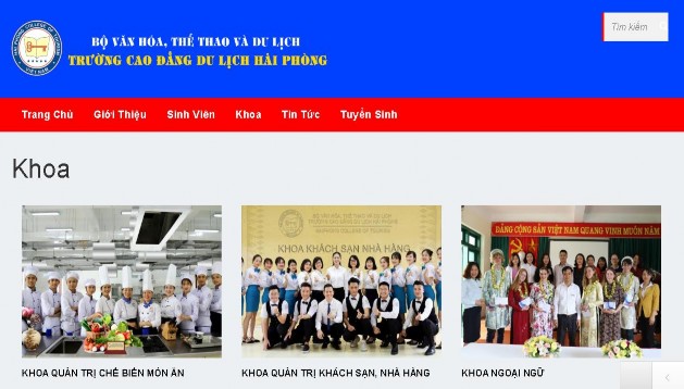 Hình 38 Giao diện trang Khoa Hiển thị danh sách các khoa của trường Khi xem một 2