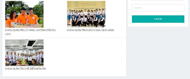 Hình 47 Giao diện trang chủ Hiển thị danh sách các khoa nội dung bên phải là clip 7