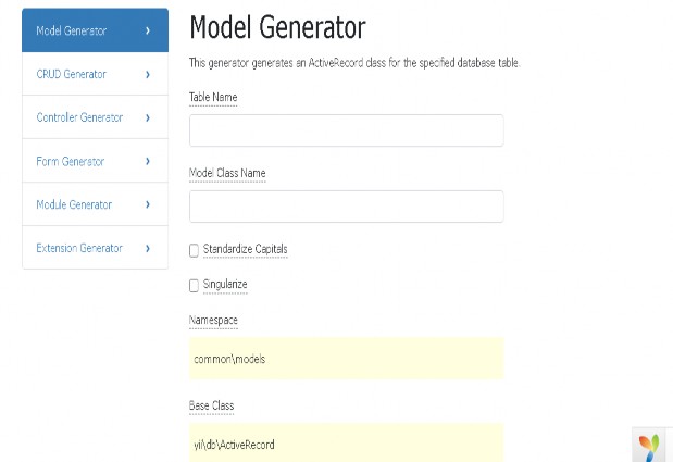 Hình 7 Giao diện Model Generator Table Name Tên bảng cơ sở dữ liệu Model Class Name 3