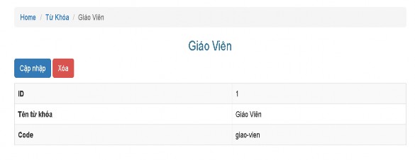 Hình 15 Giao diện xem từ khóa Giao diện xem chi tiết từ khóa hiển thị tiêu đề 3