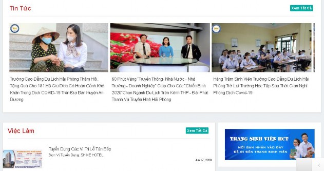 Hình 32 Giao diện trang chủ Nội dung tin tức là danh sách các tin tức khi xem một 3