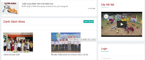 Hình 34 Giao diện trang chủ Khi xem một bài viết về khoa sẽ xem chi tiết về bài 5