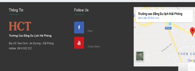 Hình 36 Giao diện trang chủ Hiển thị thông tin về trường liên kết tới trang 8