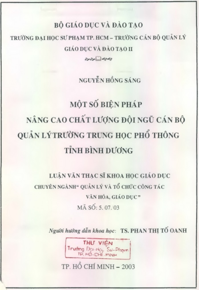 LỜI CẢM ƠN‌ Với tình cảm chân thành tác giả luận văn xin bày tỏ lòng biết 1