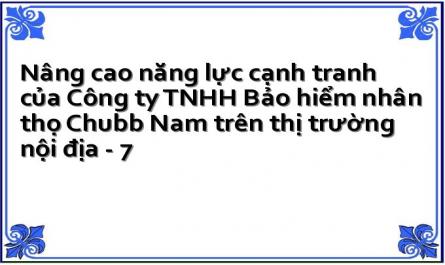 Nâng cao năng lực cạnh tranh của Công ty TNHH Bảo hiểm nhân thọ Chubb Nam trên thị trường nội địa - 7