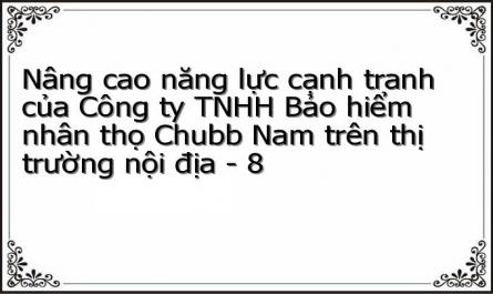Nâng cao năng lực cạnh tranh của Công ty TNHH Bảo hiểm nhân thọ Chubb Nam trên thị trường nội địa - 8