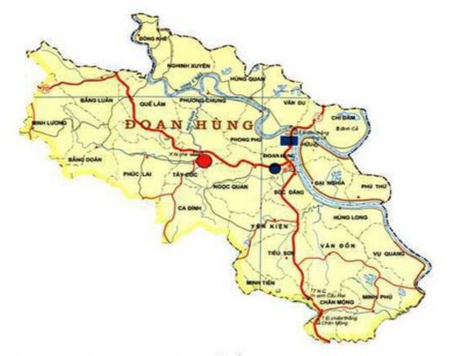 Bản đồ 1 1 Địa giới hành chính huyện Đoan Hùng năm 2019 Nguồn Trang thông tin 1
