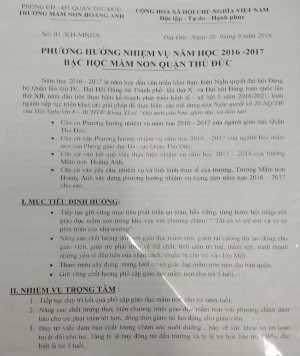 PHẠM TRƯỜNG MẦM NON HOÀNG ANH MỘT SỐ VĂN BẢN CỦA TRƯỜNG MẦM NON THỦ ĐỨC 10