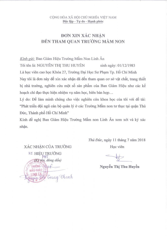PHẠM TRƯỜNG MẦM NON HOÀNG ANH MỘT SỐ VĂN BẢN CỦA TRƯỜNG MẦM NON THỦ ĐỨC 16