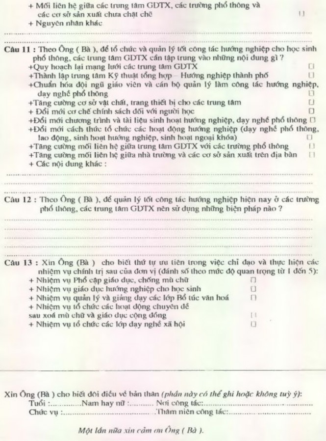 Quản lý công tác hướng nghiệp cho học sinh phổ thông bậc trung học tại các trung tâm giáo dục thường xuyên trên địa bàn thành phố Đà Nẵng thực trạng và giải pháp - 13 5