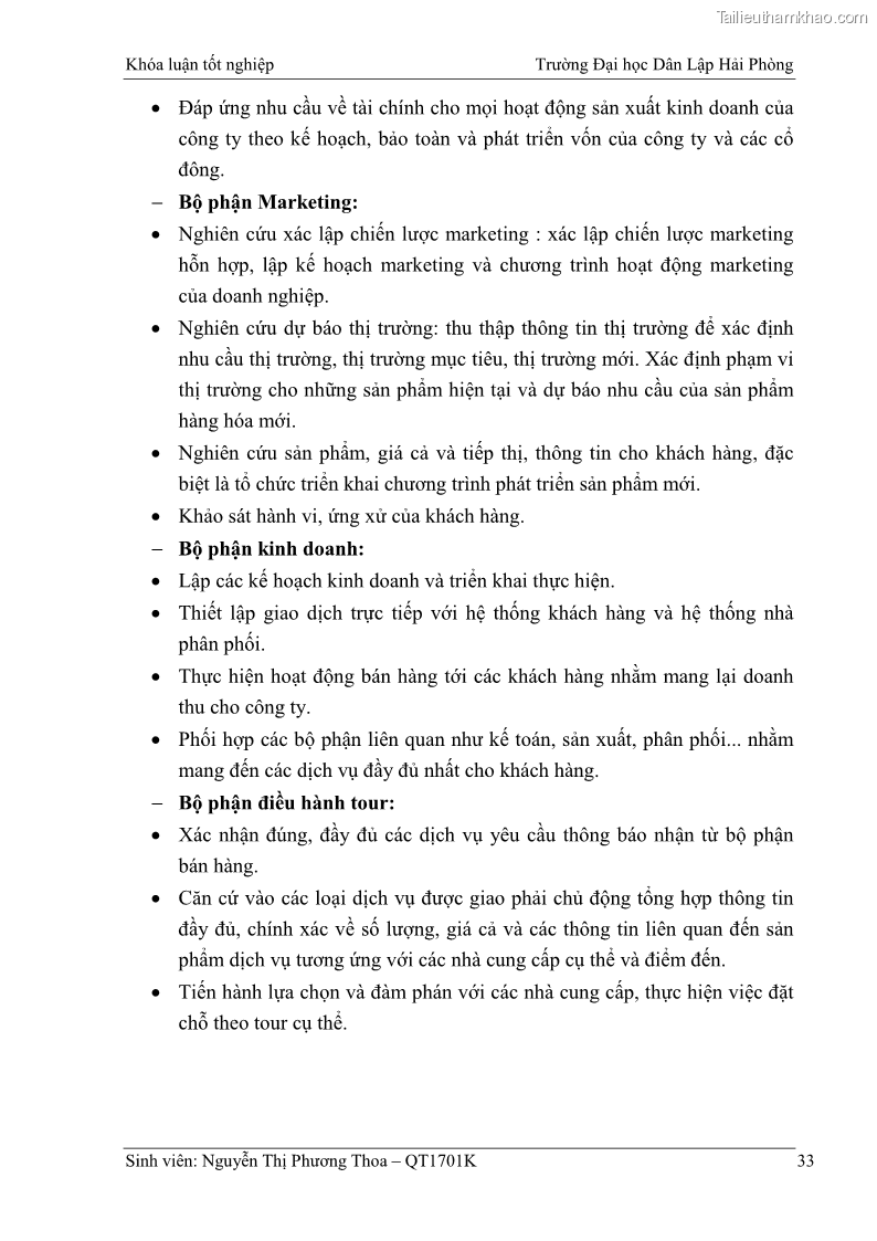 Khóa luận tốt nghiệp kế toán kiểm toán Hoàn thiện tổ chức kế toán doanh thu, chi phí và xác định kết quả kinh doanh tại Công ty Cổ phần thương mại dịch vụ du lịch Phúc Hoàng Kim - 4 Trang 38