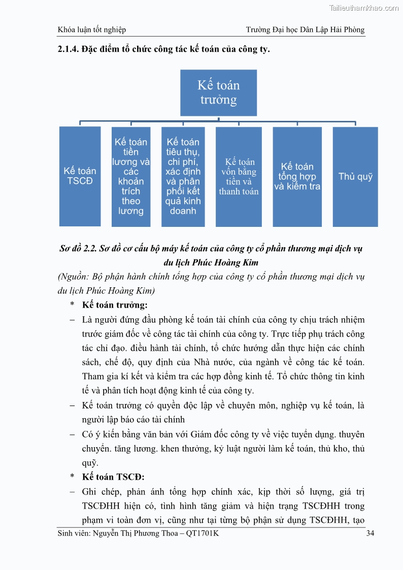 Khóa luận tốt nghiệp kế toán kiểm toán Hoàn thiện tổ chức kế toán doanh thu, chi phí và xác định kết quả kinh doanh tại Công ty Cổ phần thương mại dịch vụ du lịch Phúc Hoàng Kim - 4 Trang 39