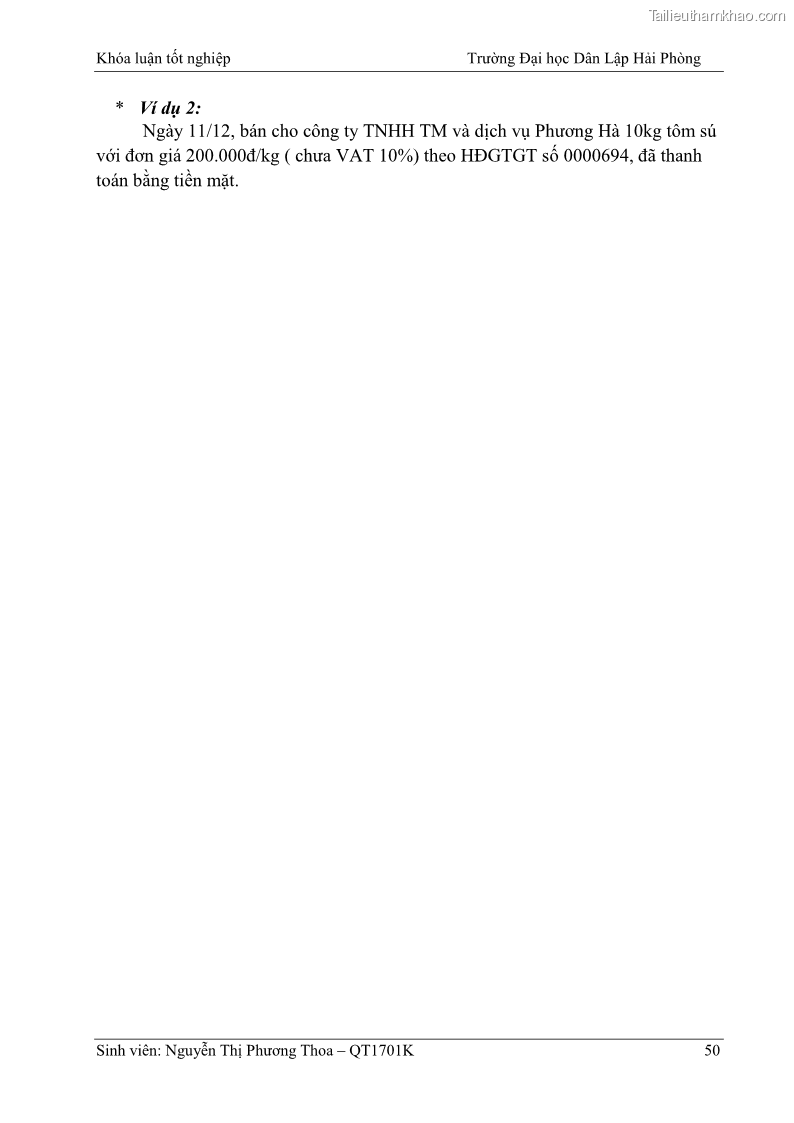 Khóa luận tốt nghiệp kế toán kiểm toán Hoàn thiện tổ chức kế toán doanh thu, chi phí và xác định kết quả kinh doanh tại Công ty Cổ phần thương mại dịch vụ du lịch Phúc Hoàng Kim - 5 Trang 55