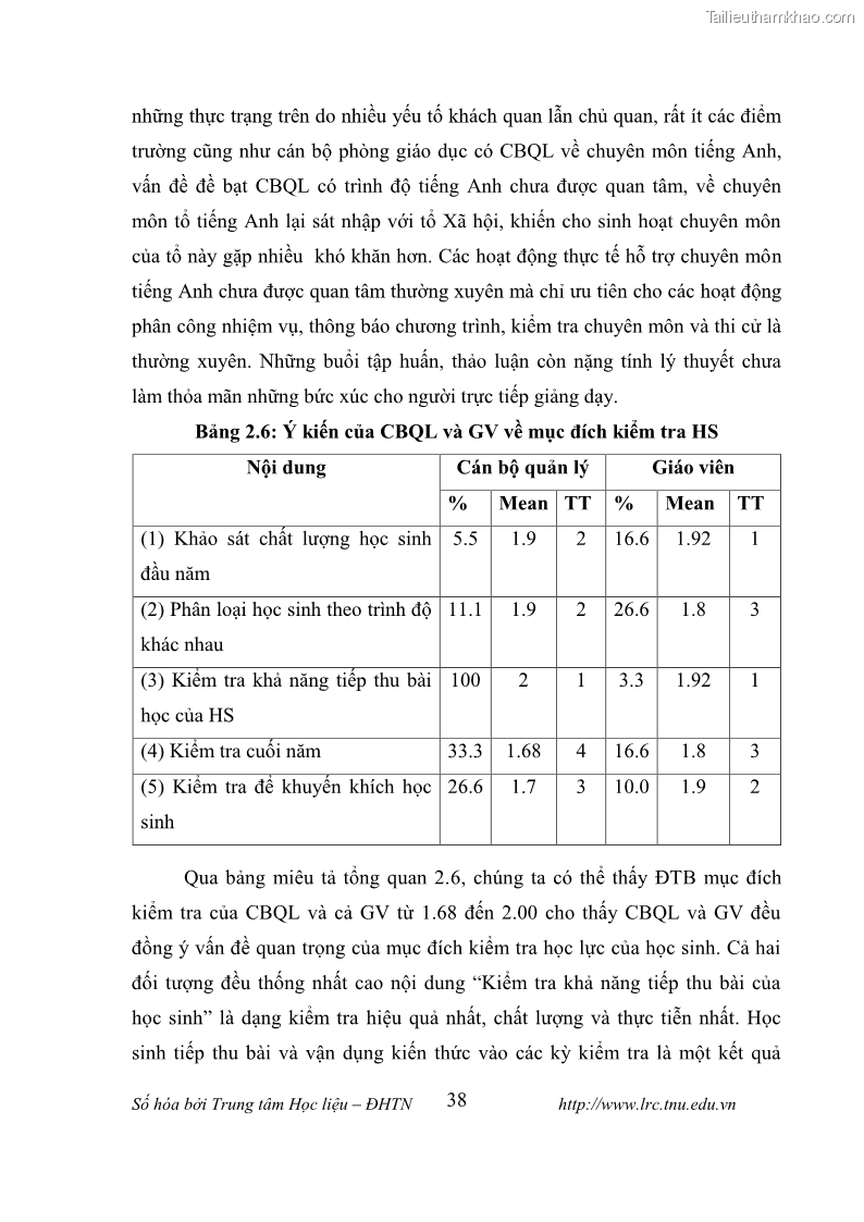 Luận văn thạc sĩ khoa học giáo dục Tổ chức dạy học tiếng Anh thông qua thiết lập môi trường giao tiếp tại các trường trung học cơ sở thị xã Phú Thọ, tỉnh Phú Thọ - 4 Trang 48