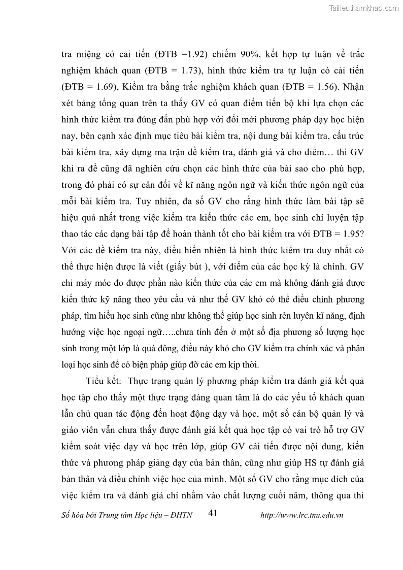 Luận văn thạc sĩ khoa học giáo dục Tổ chức dạy học tiếng Anh thông qua thiết lập môi trường giao tiếp tại các trường trung học cơ sở thị xã Phú Thọ, tỉnh Phú Thọ - 5 Trang 51