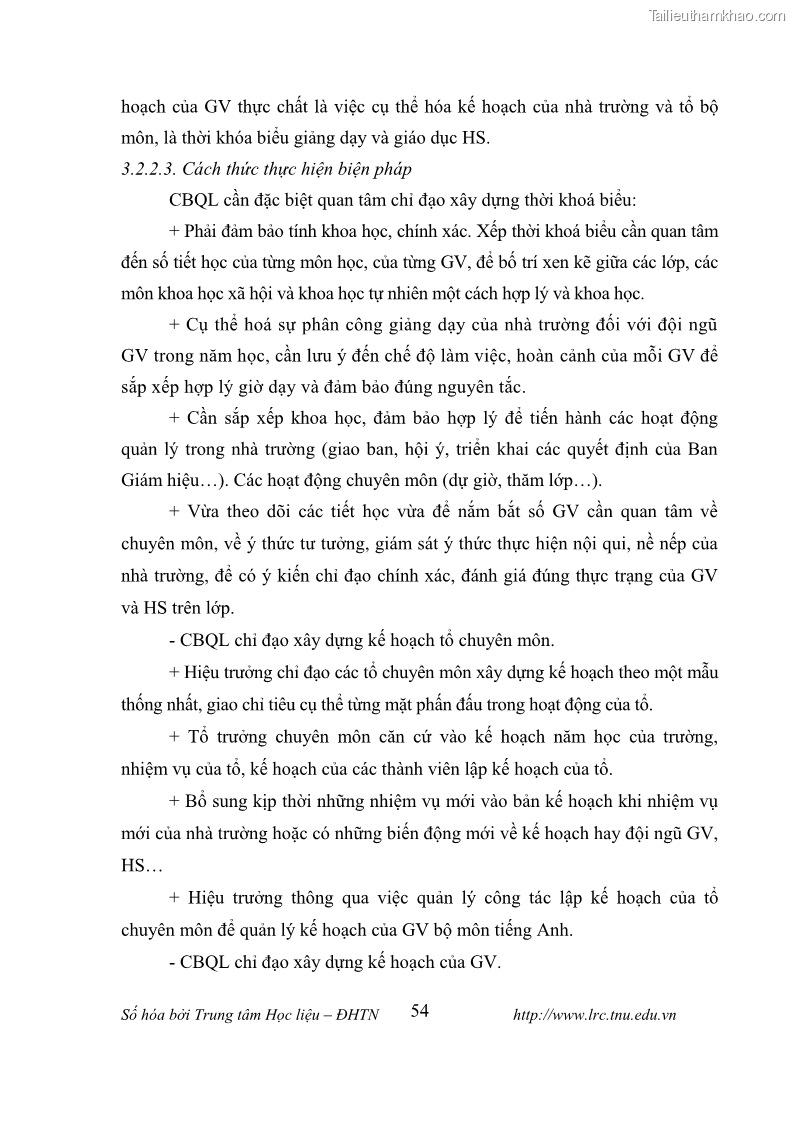 Luận văn thạc sĩ khoa học giáo dục Tổ chức dạy học tiếng Anh thông qua thiết lập môi trường giao tiếp tại các trường trung học cơ sở thị xã Phú Thọ, tỉnh Phú Thọ - 6 Trang 64