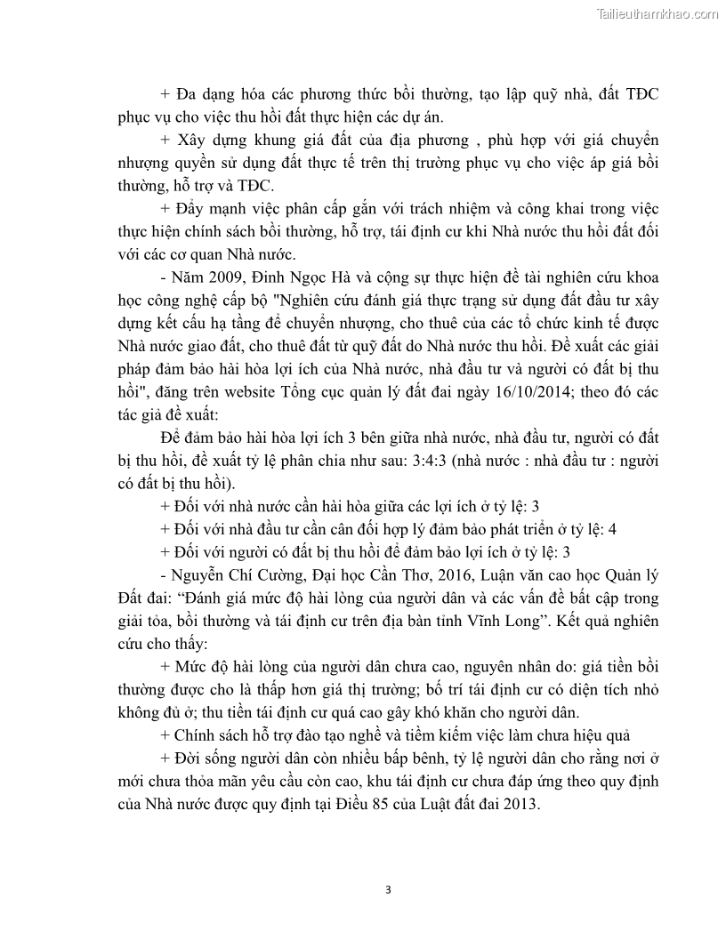 Luận văn thạc sĩ quản lý công Quản lý nhà nước về bồi thường, hỗ trợ và tái định cư khi Nhà nước thu hồi đất trên địa bàn thị xã Buôn Hồ, tỉnh Đắk Lắk - 1 Trang 10