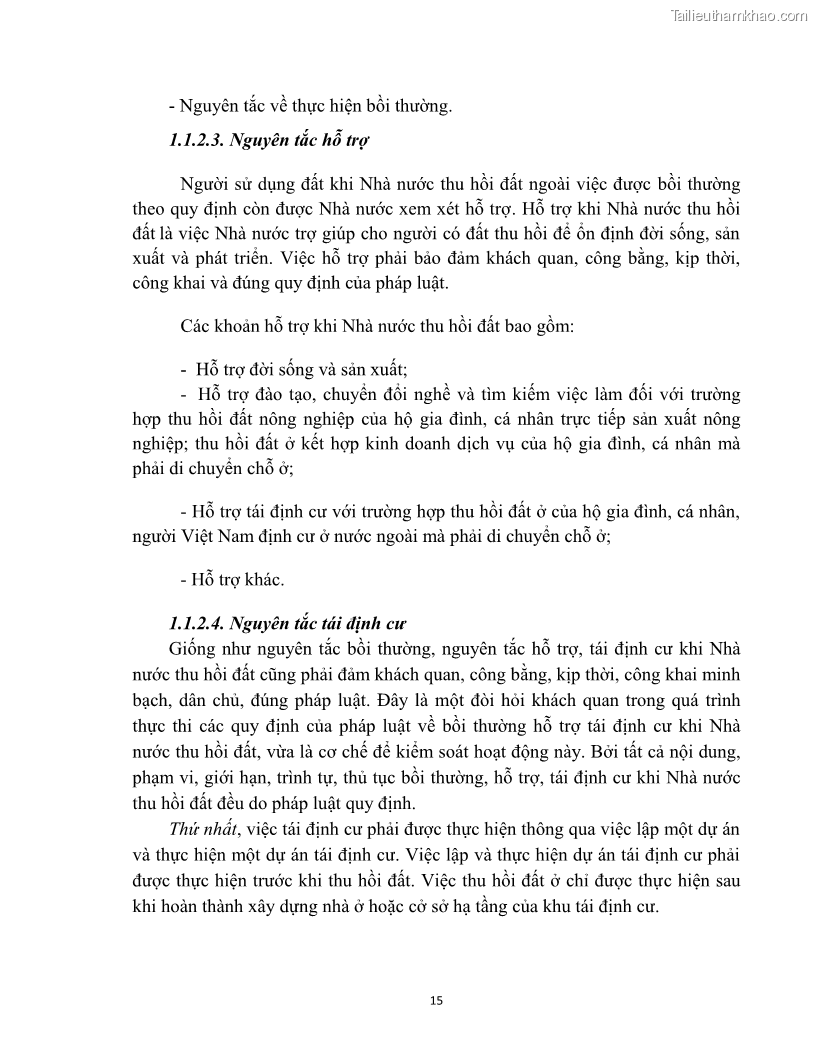 Luận văn thạc sĩ quản lý công Quản lý nhà nước về bồi thường, hỗ trợ và tái định cư khi Nhà nước thu hồi đất trên địa bàn thị xã Buôn Hồ, tỉnh Đắk Lắk - 2 Trang 22