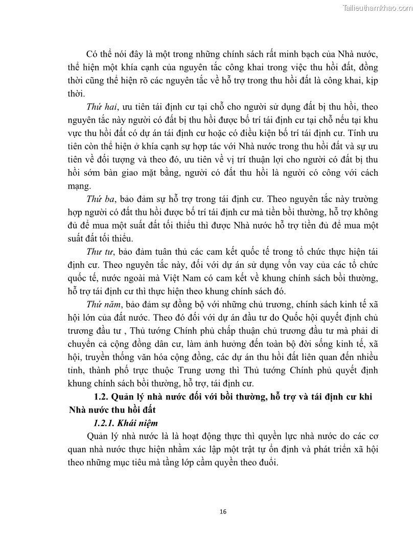 Luận văn thạc sĩ quản lý công Quản lý nhà nước về bồi thường, hỗ trợ và tái định cư khi Nhà nước thu hồi đất trên địa bàn thị xã Buôn Hồ, tỉnh Đắk Lắk - 2 Trang 23