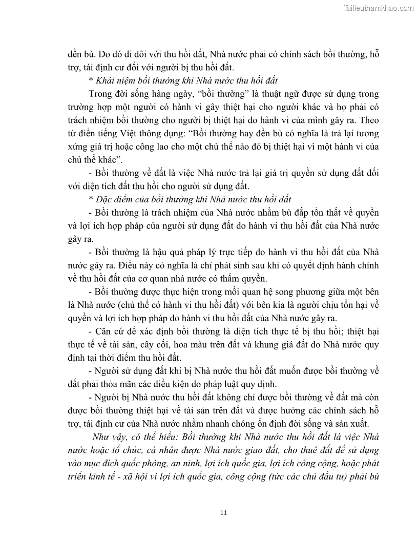 Luận văn thạc sĩ quản lý công Quản lý nhà nước về bồi thường, hỗ trợ và tái định cư khi Nhà nước thu hồi đất trên địa bàn thị xã Buôn Hồ, tỉnh Đắk Lắk - 2 Trang 18