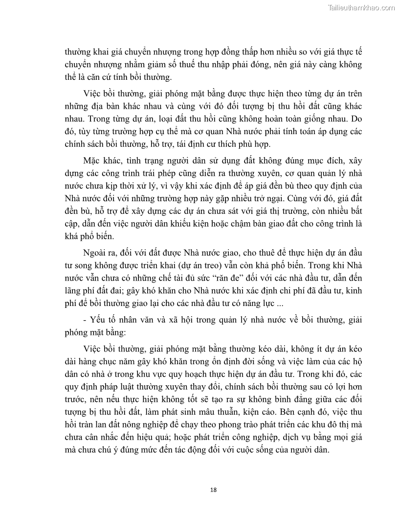 Luận văn thạc sĩ quản lý công Quản lý nhà nước về bồi thường, hỗ trợ và tái định cư khi Nhà nước thu hồi đất trên địa bàn thị xã Buôn Hồ, tỉnh Đắk Lắk - 3 Trang 25
