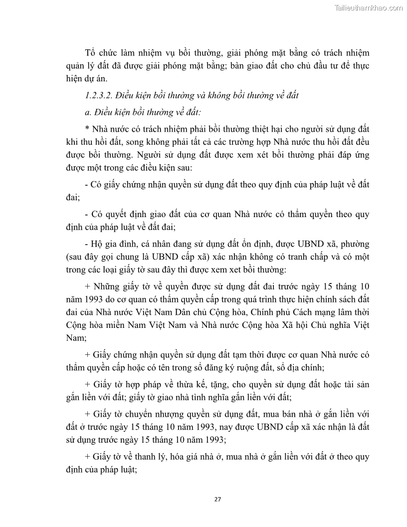 Luận văn thạc sĩ quản lý công Quản lý nhà nước về bồi thường, hỗ trợ và tái định cư khi Nhà nước thu hồi đất trên địa bàn thị xã Buôn Hồ, tỉnh Đắk Lắk - 3 Trang 34