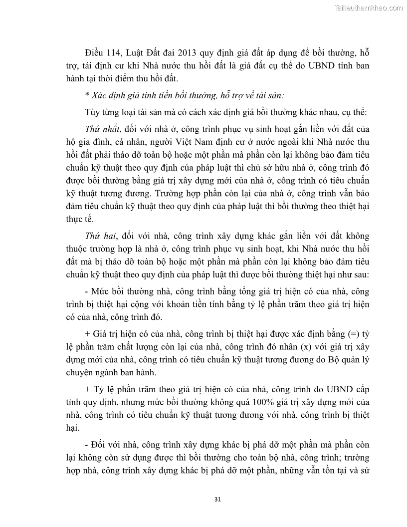 Luận văn thạc sĩ quản lý công Quản lý nhà nước về bồi thường, hỗ trợ và tái định cư khi Nhà nước thu hồi đất trên địa bàn thị xã Buôn Hồ, tỉnh Đắk Lắk - 4 Trang 38