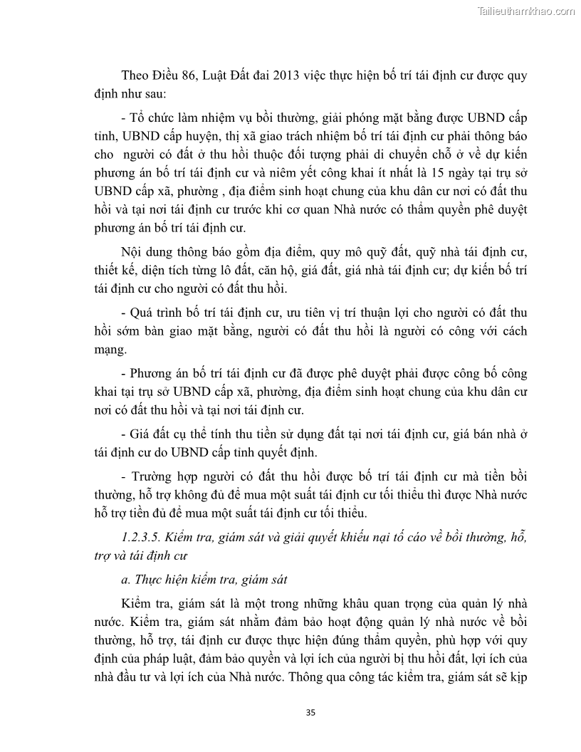Luận văn thạc sĩ quản lý công Quản lý nhà nước về bồi thường, hỗ trợ và tái định cư khi Nhà nước thu hồi đất trên địa bàn thị xã Buôn Hồ, tỉnh Đắk Lắk - 4 Trang 42