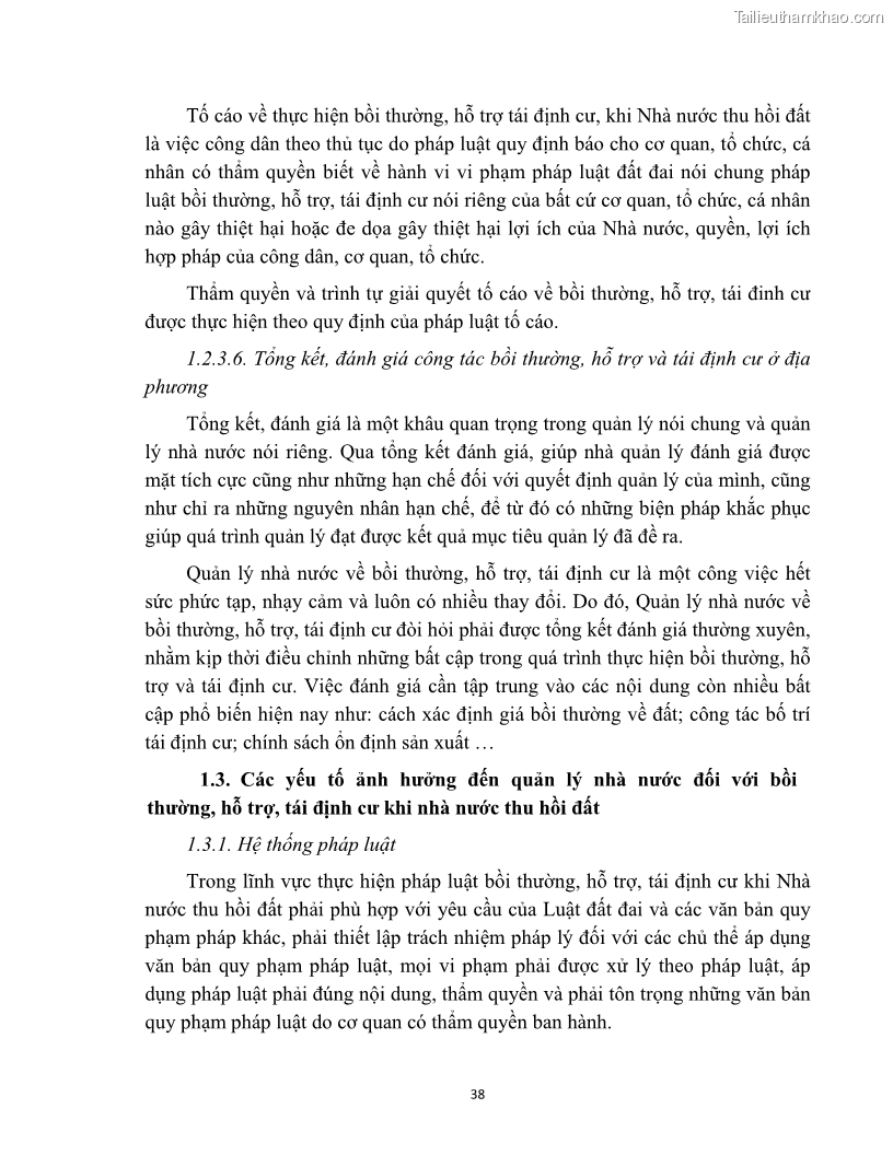 Luận văn thạc sĩ quản lý công Quản lý nhà nước về bồi thường, hỗ trợ và tái định cư khi Nhà nước thu hồi đất trên địa bàn thị xã Buôn Hồ, tỉnh Đắk Lắk - 4 Trang 45