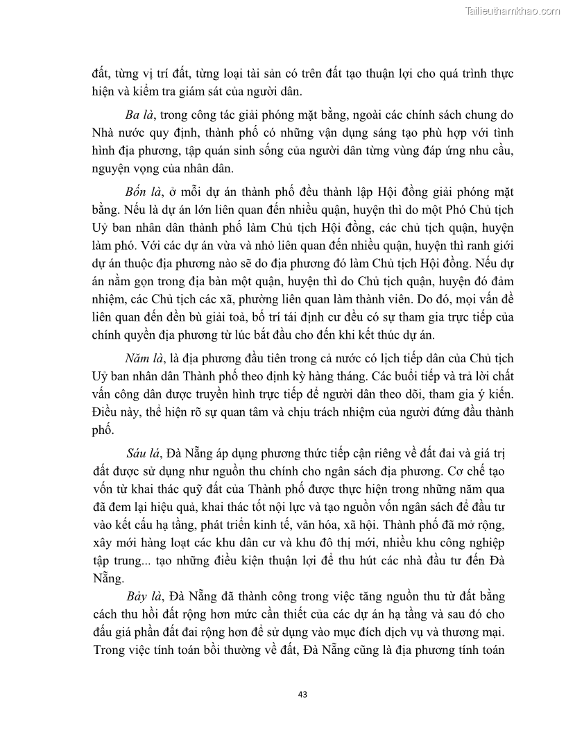 Luận văn thạc sĩ quản lý công Quản lý nhà nước về bồi thường, hỗ trợ và tái định cư khi Nhà nước thu hồi đất trên địa bàn thị xã Buôn Hồ, tỉnh Đắk Lắk - 5 Trang 50