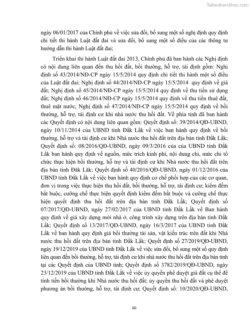 Luận văn thạc sĩ quản lý công Quản lý nhà nước về bồi thường, hỗ trợ và tái định cư khi Nhà nước thu hồi đất trên địa bàn thị xã Buôn Hồ, tỉnh Đắk Lắk - 6 Trang 67