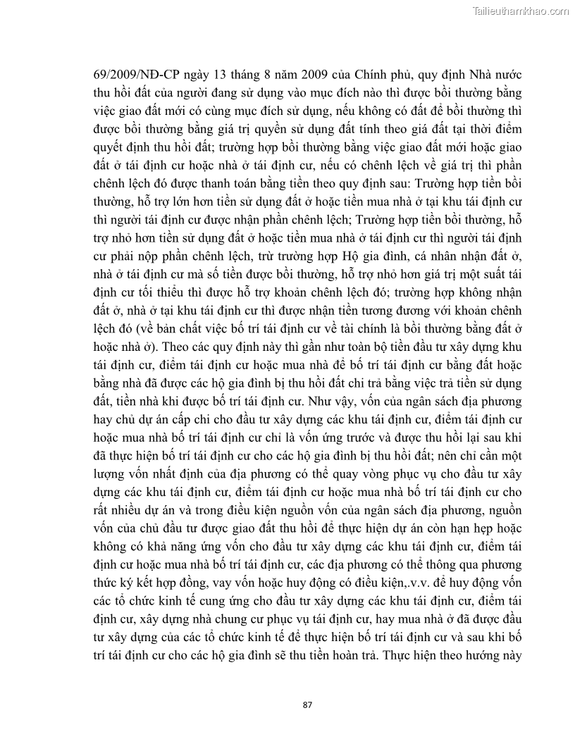 Luận văn thạc sĩ quản lý công Quản lý nhà nước về bồi thường, hỗ trợ và tái định cư khi Nhà nước thu hồi đất trên địa bàn thị xã Buôn Hồ, tỉnh Đắk Lắk - 8 Trang 94