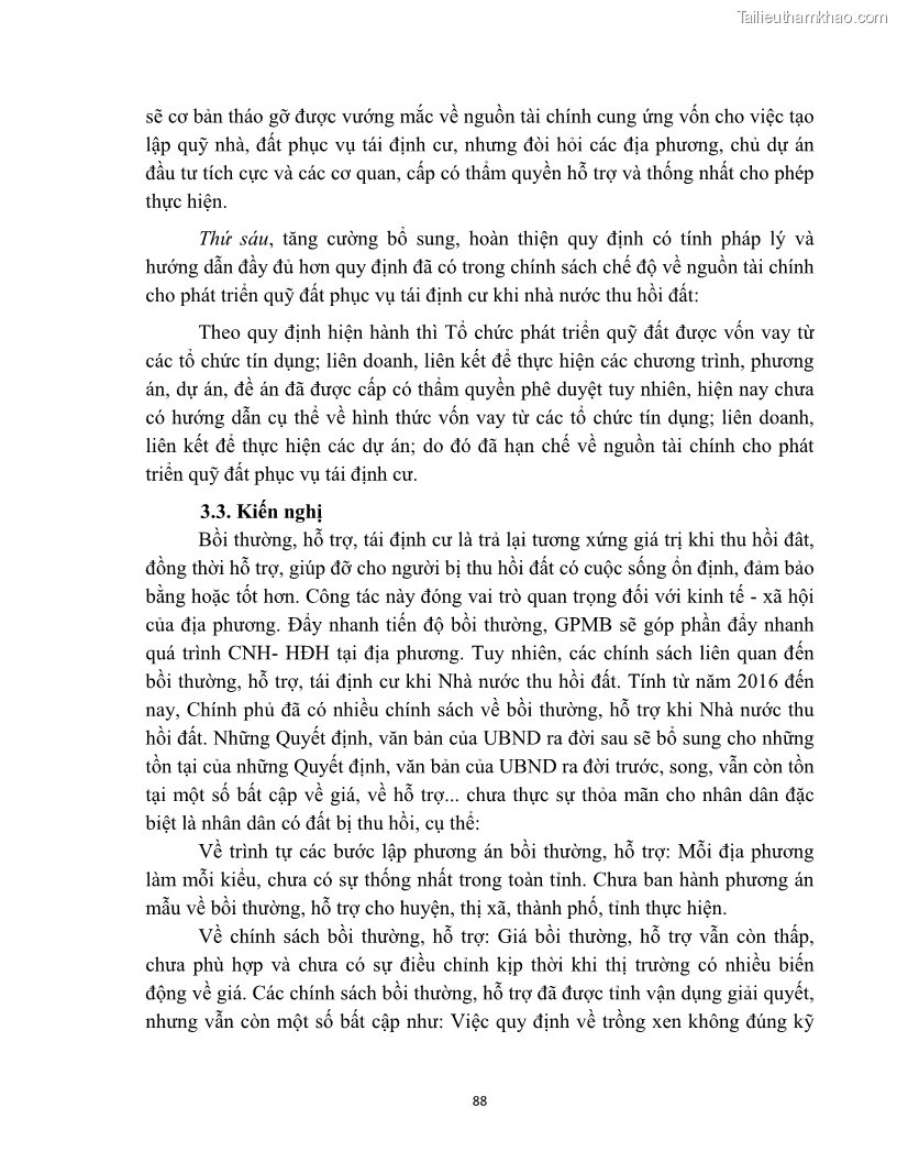 Luận văn thạc sĩ quản lý công Quản lý nhà nước về bồi thường, hỗ trợ và tái định cư khi Nhà nước thu hồi đất trên địa bàn thị xã Buôn Hồ, tỉnh Đắk Lắk - 8 Trang 95